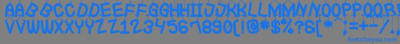 LaQueCuelgaSt Font – Blue Fonts on Gray Background