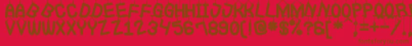 LaQueCuelgaSt Font – Brown Fonts on Red Background