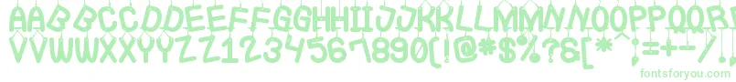 フォントLaQueCuelgaSt – 緑のフォント