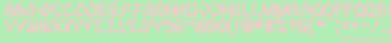 LaQueCuelgaSt Font – Pink Fonts on Green Background