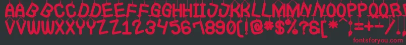 LaQueCuelgaSt Font – Red Fonts on Black Background