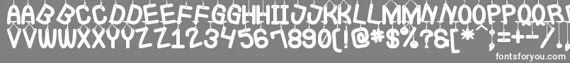 LaQueCuelgaSt Font – White Fonts on Gray Background