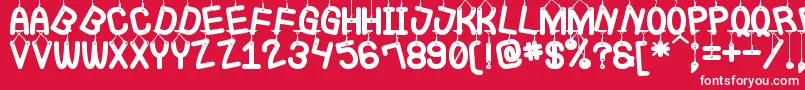 LaQueCuelgaSt Font – White Fonts on Red Background