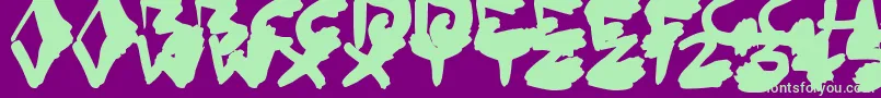 InkedOut Font – Green Fonts on Purple Background
