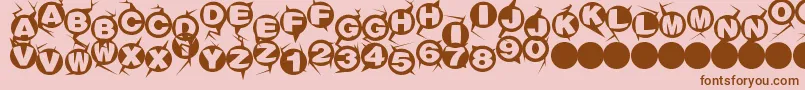 Machinegun Font – Brown Fonts on Pink Background