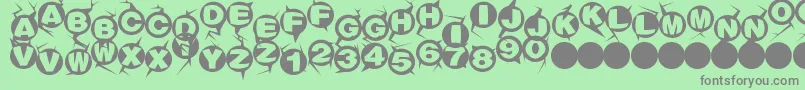 Machinegun Font – Gray Fonts on Green Background