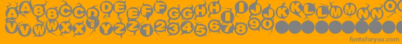 Machinegun Font – Gray Fonts on Orange Background