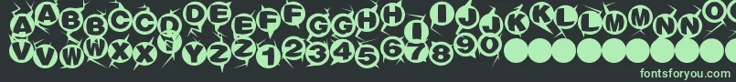 Machinegun Font – Green Fonts on Black Background
