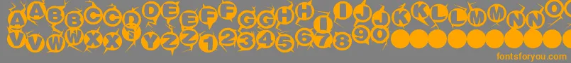 Machinegun Font – Orange Fonts on Gray Background