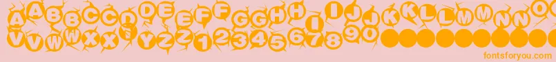 Machinegun Font – Orange Fonts on Pink Background