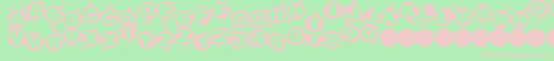 Fonte Machinegun – fontes rosa em um fundo verde