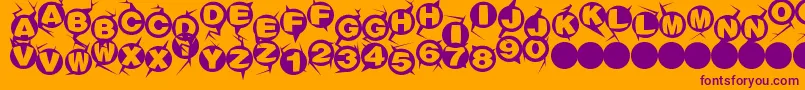 Подробнее о шрифте Machinegun Шрифт Machinegun – фиолетовые шрифты на оранжевом фоне