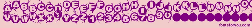 Machinegun Font – Purple Fonts on Pink Background