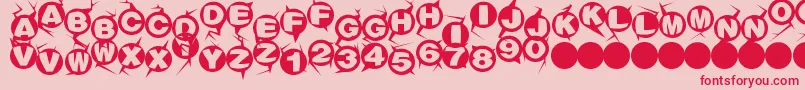Machinegun Font – Red Fonts on Pink Background