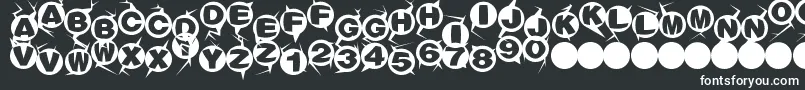Machinegun Font – White Fonts on Black Background