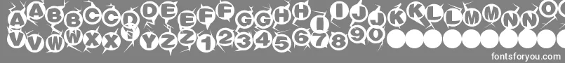 Machinegun Font – White Fonts on Gray Background
