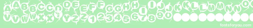 Machinegun Font – White Fonts on Green Background