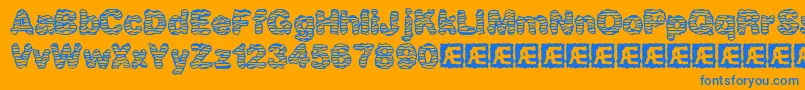 WaverBrk Font – Blue Fonts on Orange Background