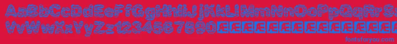 WaverBrk Font – Blue Fonts on Red Background