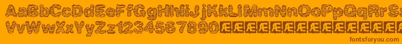 WaverBrk Font – Brown Fonts on Orange Background