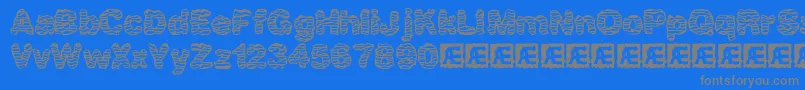 WaverBrk Font – Gray Fonts on Blue Background