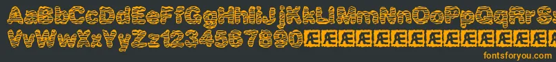 WaverBrk Font – Orange Fonts on Black Background