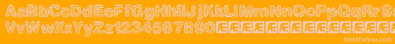 WaverBrk Font – Pink Fonts on Orange Background