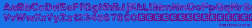 WaverBrk Font – Purple Fonts on Blue Background