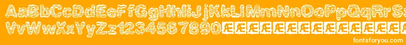 WaverBrk Font – White Fonts on Orange Background