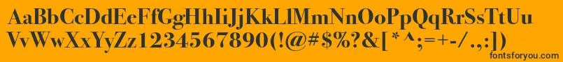 Bodoni72cBold Font – Black Fonts on Orange Background