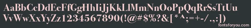 Шрифт Bodoni72cBold – розовые шрифты на чёрном фоне