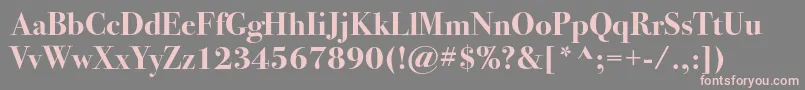 Bodoni72cBold Font – Pink Fonts on Gray Background