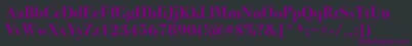 Шрифт Bodoni72cBold – фиолетовые шрифты на чёрном фоне
