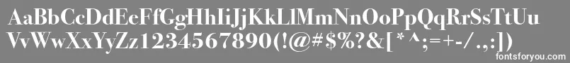 フォントBodoni72cBold – 灰色の背景に白い文字