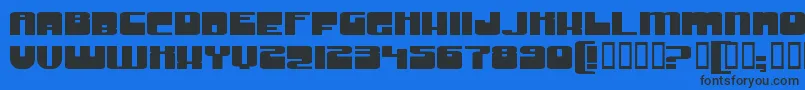 Шрифт GrooveMachineExpupright – чёрные шрифты на синем фоне