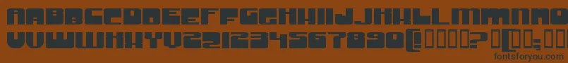 Шрифт GrooveMachineExpupright – чёрные шрифты на коричневом фоне