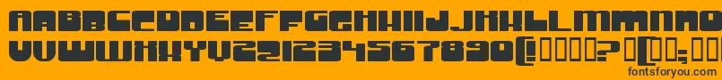 Шрифт GrooveMachineExpupright – чёрные шрифты на оранжевом фоне