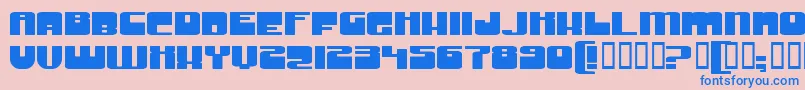 GrooveMachineExpupright Font – Blue Fonts on Pink Background