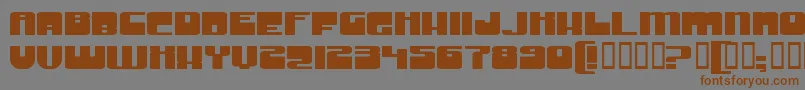 GrooveMachineExpupright Font – Brown Fonts on Gray Background