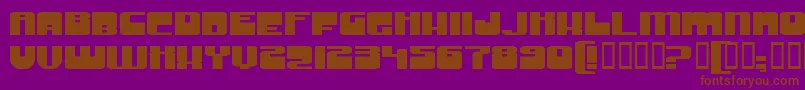 GrooveMachineExpupright Font – Brown Fonts on Purple Background