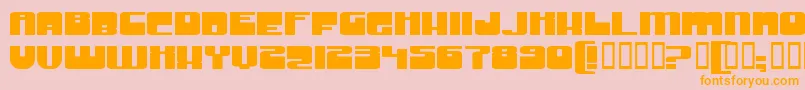 GrooveMachineExpupright Font – Orange Fonts on Pink Background