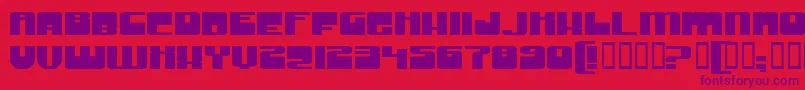 GrooveMachineExpupright Font – Purple Fonts on Red Background