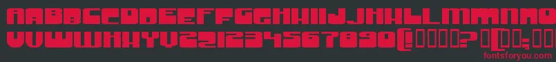 GrooveMachineExpupright Font – Red Fonts on Black Background