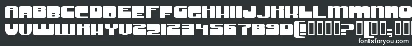 Шрифт GrooveMachineExpupright – белые шрифты на чёрном фоне