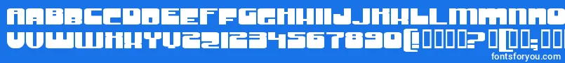 Шрифт GrooveMachineExpupright – белые шрифты на синем фоне