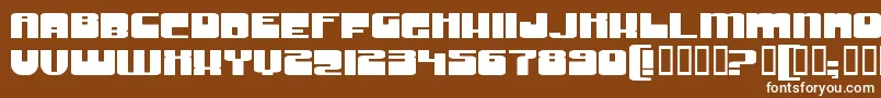 Шрифт GrooveMachineExpupright – белые шрифты на коричневом фоне