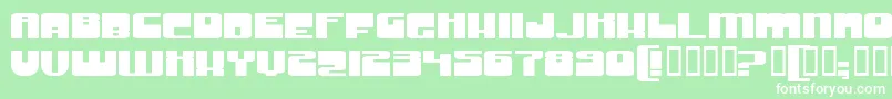 Шрифт GrooveMachineExpupright – белые шрифты на зелёном фоне