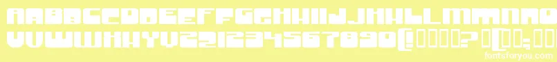 GrooveMachineExpupright Font – White Fonts on Yellow Background