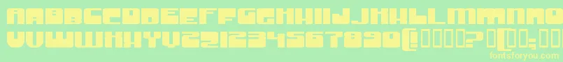 Шрифт GrooveMachineExpupright – жёлтые шрифты на зелёном фоне