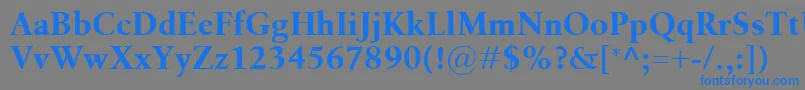 BirkaBold Font – Blue Fonts on Gray Background